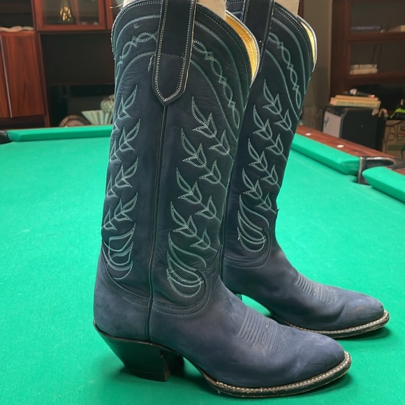 Tony Lama Tall Cowboy Boots size 7 - Picture 2 of 9
